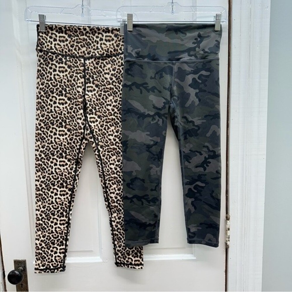 Zyia Active Athletic Leggings Bundle Womens 2 4‎ Leopard & Camo Camouflage